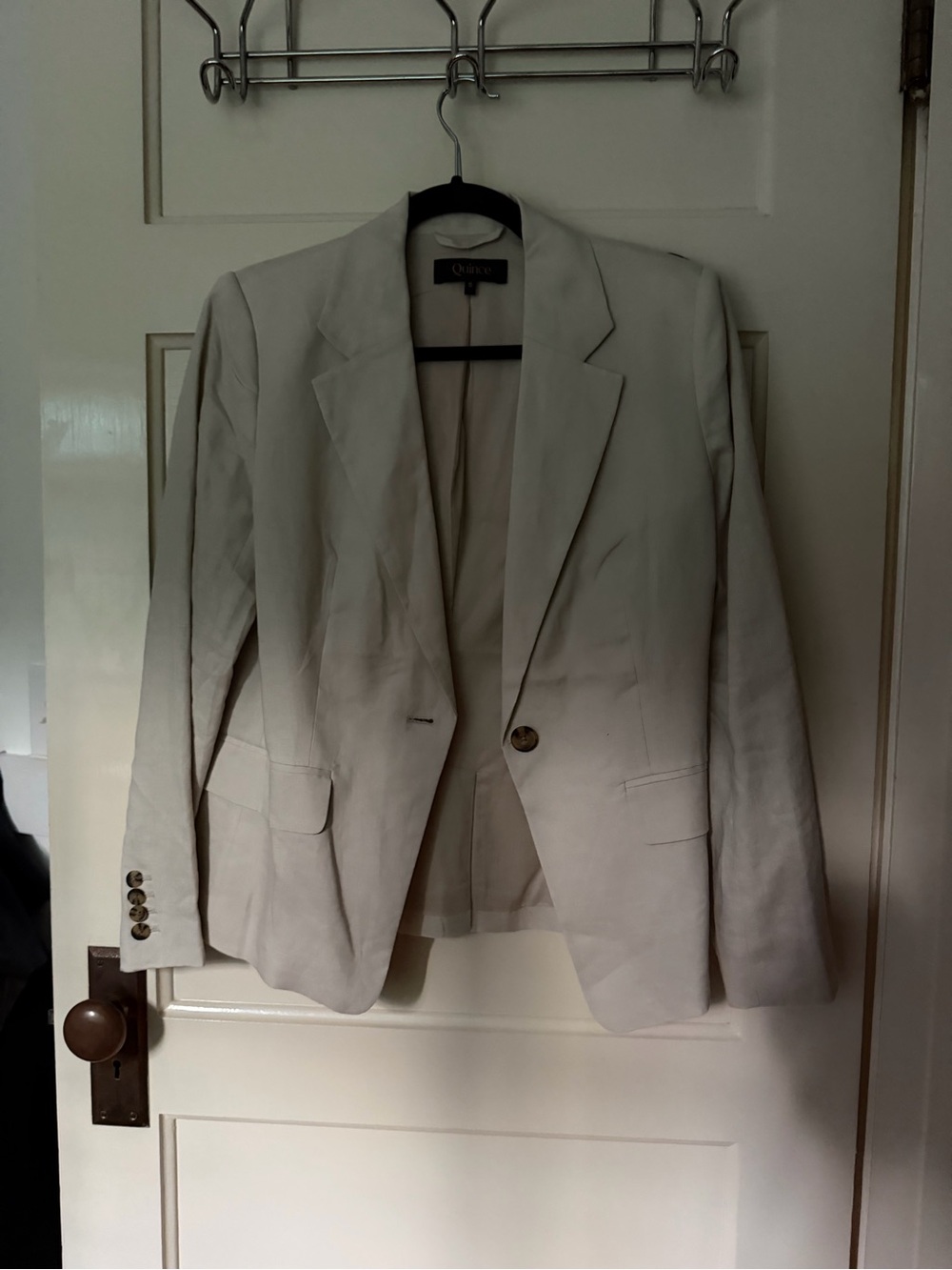 Quince Natural Beige Linen-Blend Blazer - Picture 4 of 4